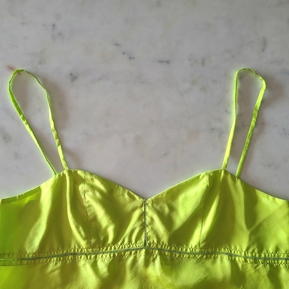 DRIES VAN NOTEN Silk Camisole, Size 8, Neon Green, NWT - Picture 10 of 16